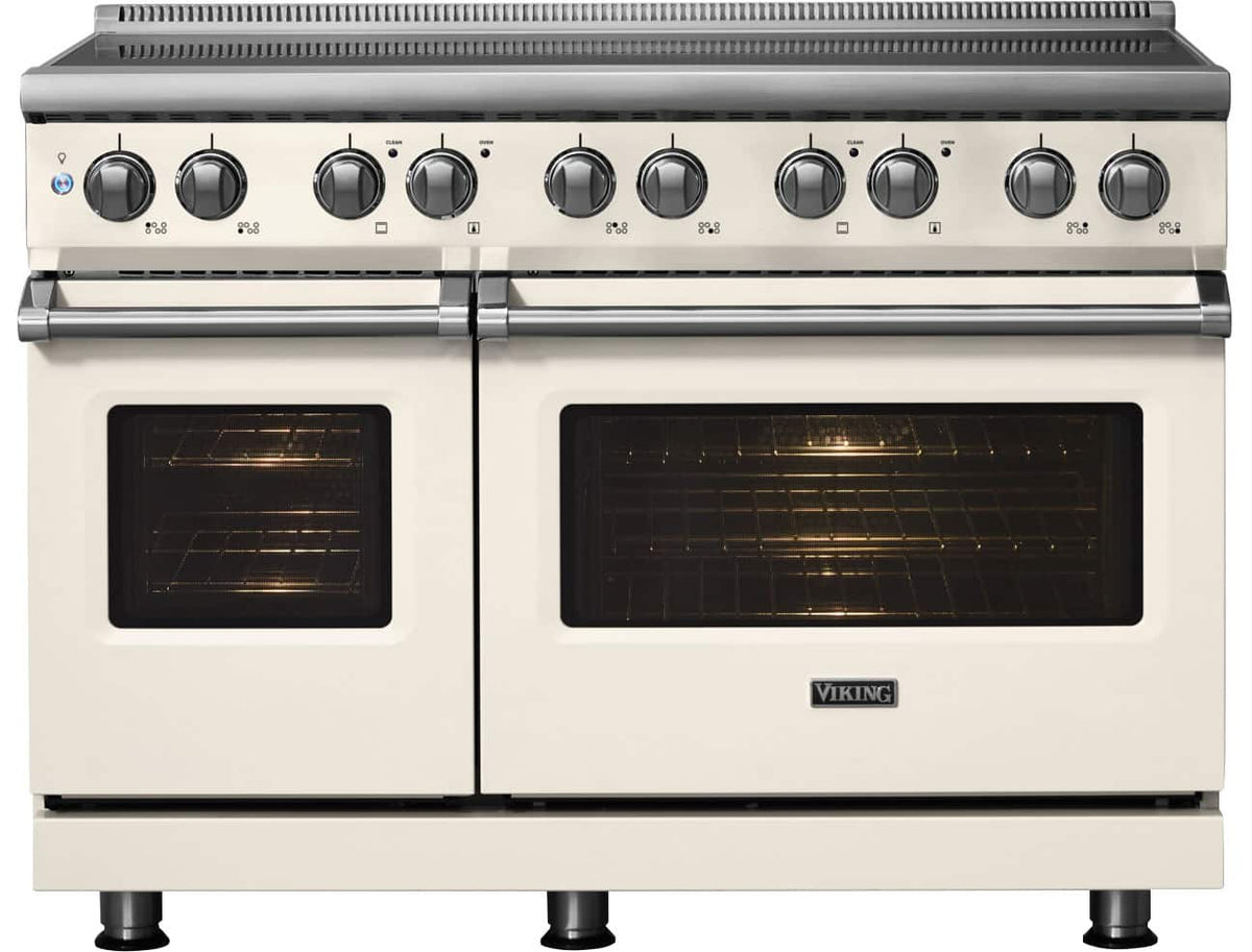 Viking - 48 in. Wide 6 Elements Pro 5 Series 7.3 Cu. Ft. Freestanding 6 Element Induction Convection Range - Pure White