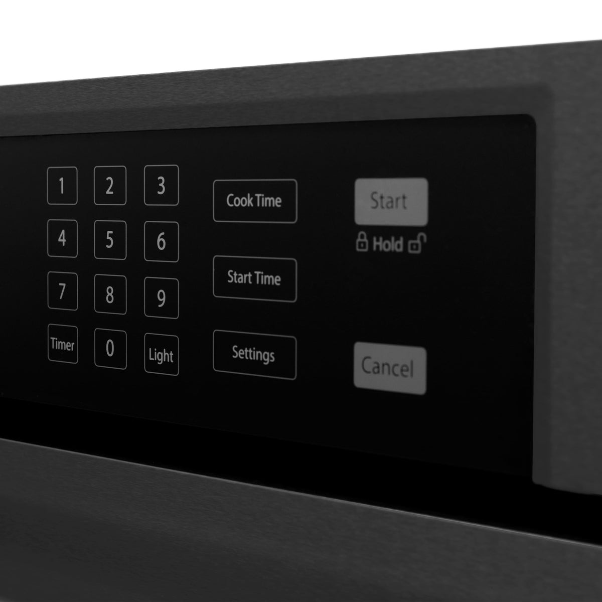 ZLINE - Autograph 30 in. True Convection Single Wall Oven in Black Steel with Gold Helix Handle (WASBZ-30-KG) - Black Stainless Steel
