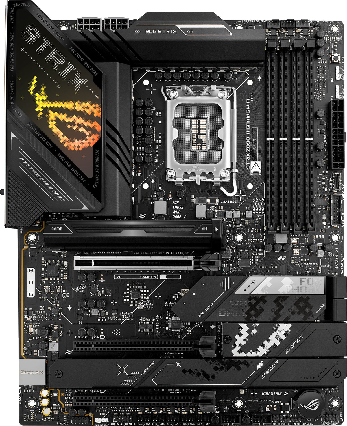 ASUS - ROG STRIX Z890-H (Socket LGA 1851) Intel Z890 ATX DDR5 Wi-Fi 7 BE Motherboard - Black