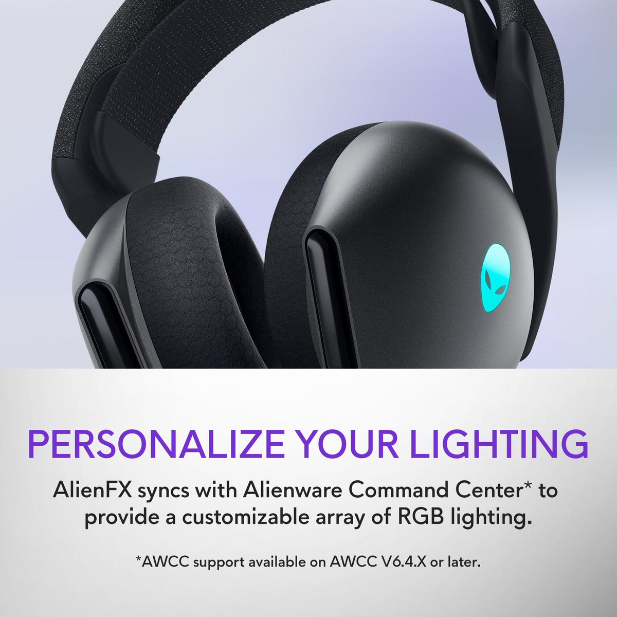 Alienware - AW725H Tri Mode Wireless Over-the-Ear Gaming Headset for PC, Xbox X|S, Xbox One, PS5, PS4, Switch and Mobile - Dark Side of the Moon