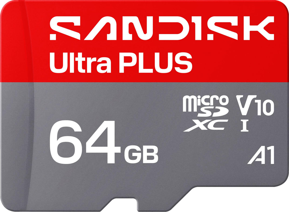 SANDISK - 64GB ULTRA PLUS MICROSD UHS-I CARD