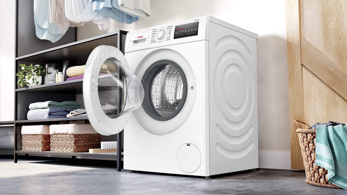 Bosch - 300 Series 2.2 Cu. Ft. High-Efficiency Stackable Smart Front Load Washer - White