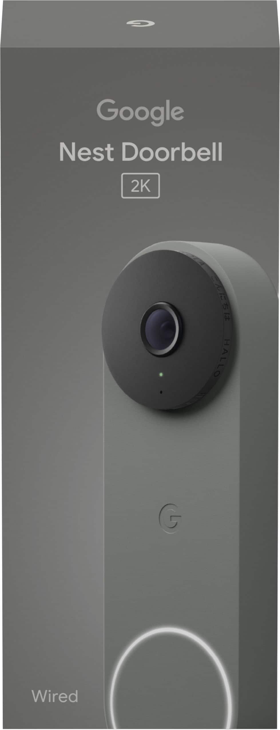 Google - Nest Doorbell (wired, 3rd gen) - Latest Model - 2K Video and Gemini - Hazel