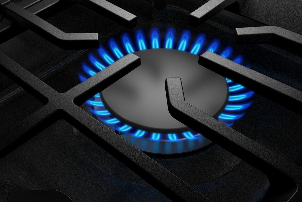 KitchenAid - 36 in. Wide 5 burners Gas Cooktop with Integrated Wok Grate - Stainless Steel