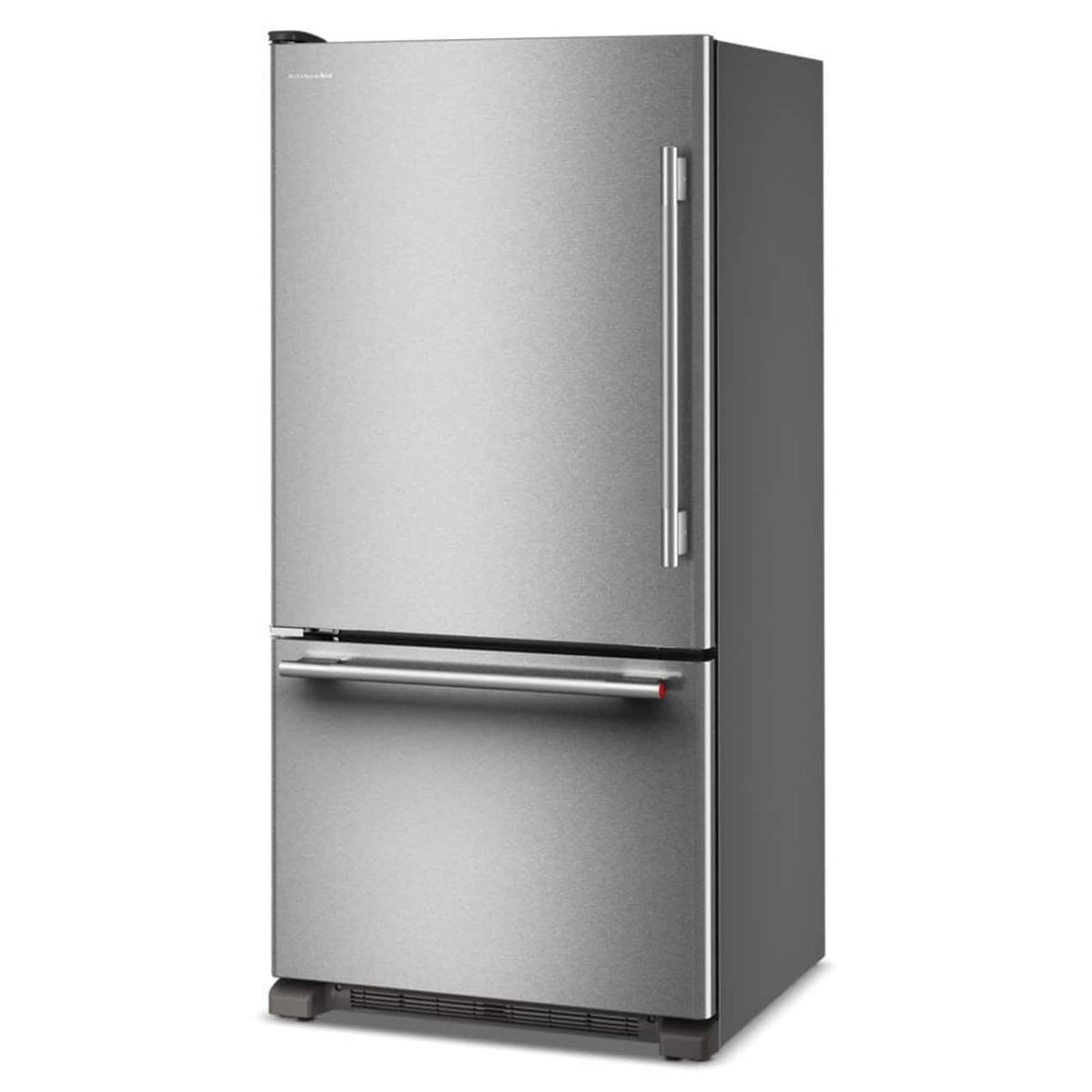 KitchenAid - 22 Cu. Ft. 33-Inch Standard-Depth Bottom Mount Refrigerator with Left Door Swing - Stainless Steel