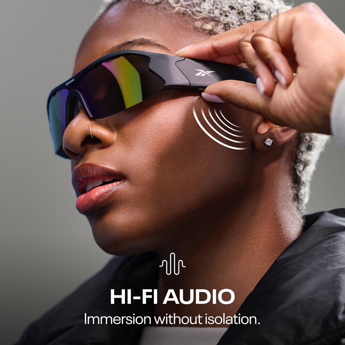 Reebok Octane Smart Eyewear Powered by Lucyd - Black/Violet