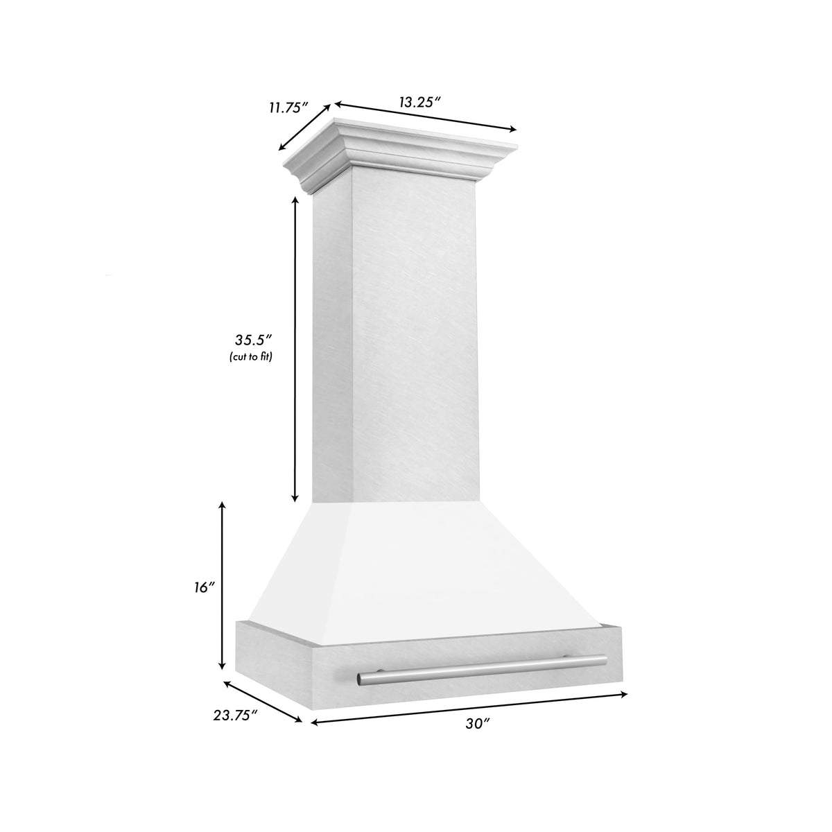 ZLINE - 30 inches - Externally Vented - Wall Range Hood - White Matte