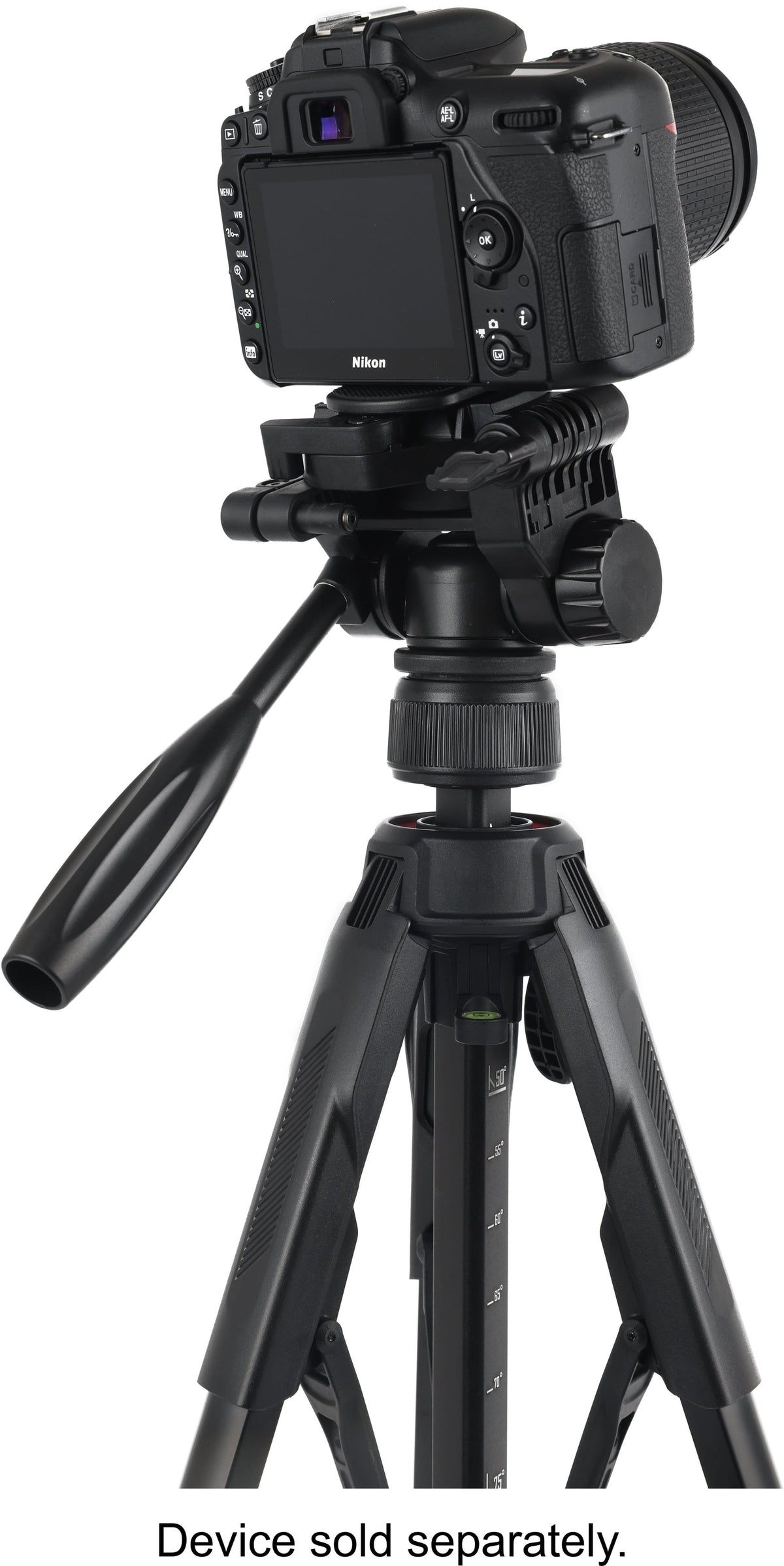 Sunpak - Creator Plus 69” Dual Camera & Smartphone Professional Pan-tilt head Tripod; Universal