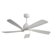 52" Ceiling Fan With Dimmable LED Light, 5 Blades, Reversible DC Motor, Smart Remote Control - White