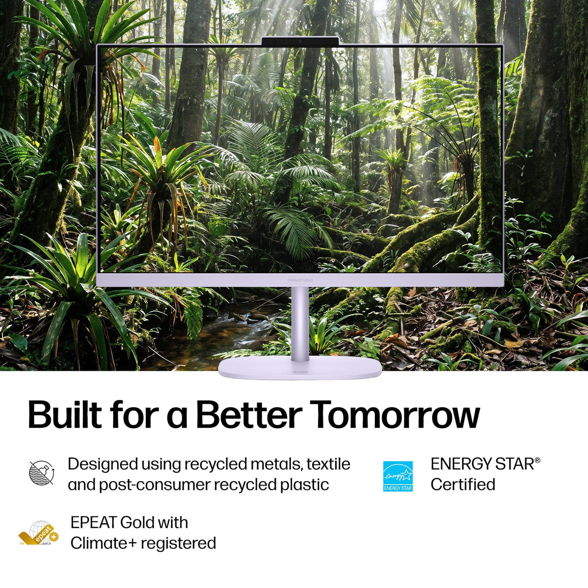 HP - OmniStudio 23.8" Full HD Touchscreen All-in-One w/ Adjustable Height - AMD Ryzen 5 40 - 16GB Memory - 1TB SSD - Amethyst Haze
