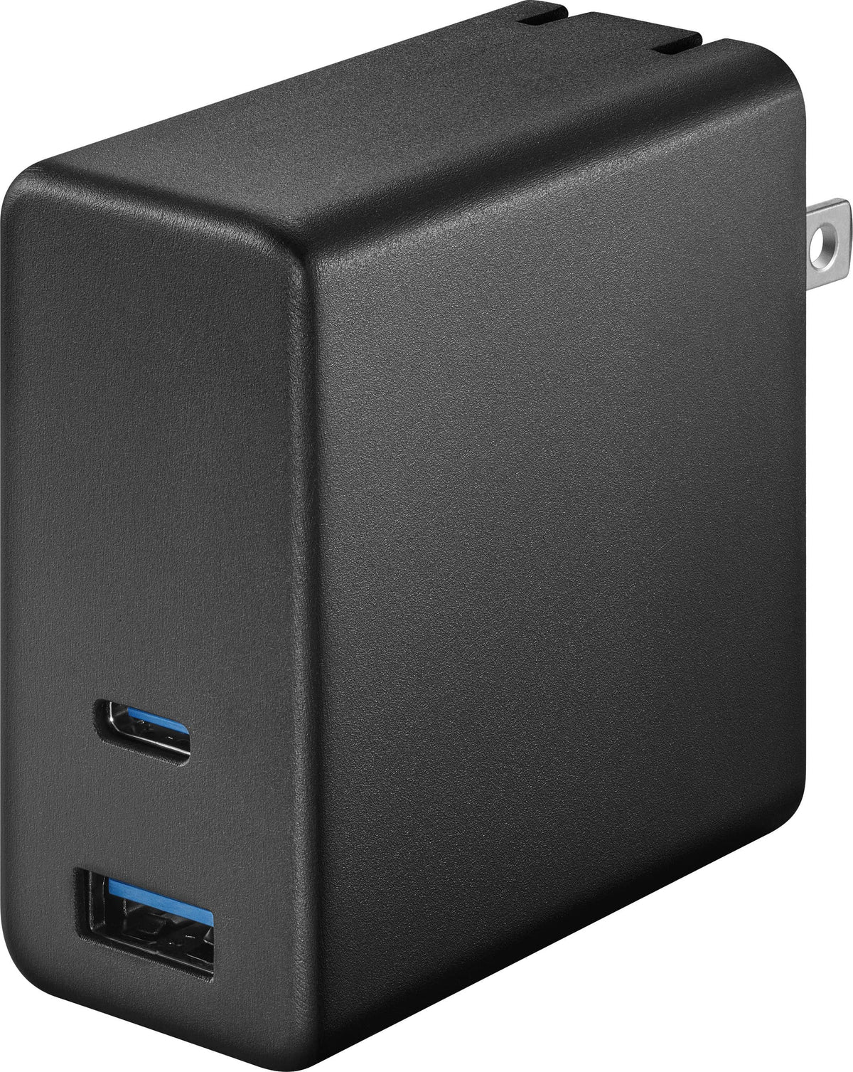 Best Buy essentials™ - 100W Dual Port USB-C and USB Wall Charger for MacBook Pro, iPad, iPhone, Apple Watch, Smartphones & other USB-C Devices - Black