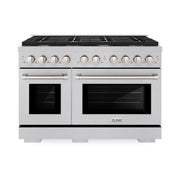 48 in. Wide 8 Burner ZLINE Paramount Double Oven Dual Fuel Range (SDRS-48) - Stainless Steel