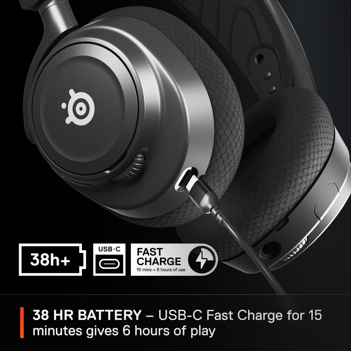 SteelSeries - Arctis Nova 7 Wireless Gaming Headset for PC, PS5, and PS4 - Black