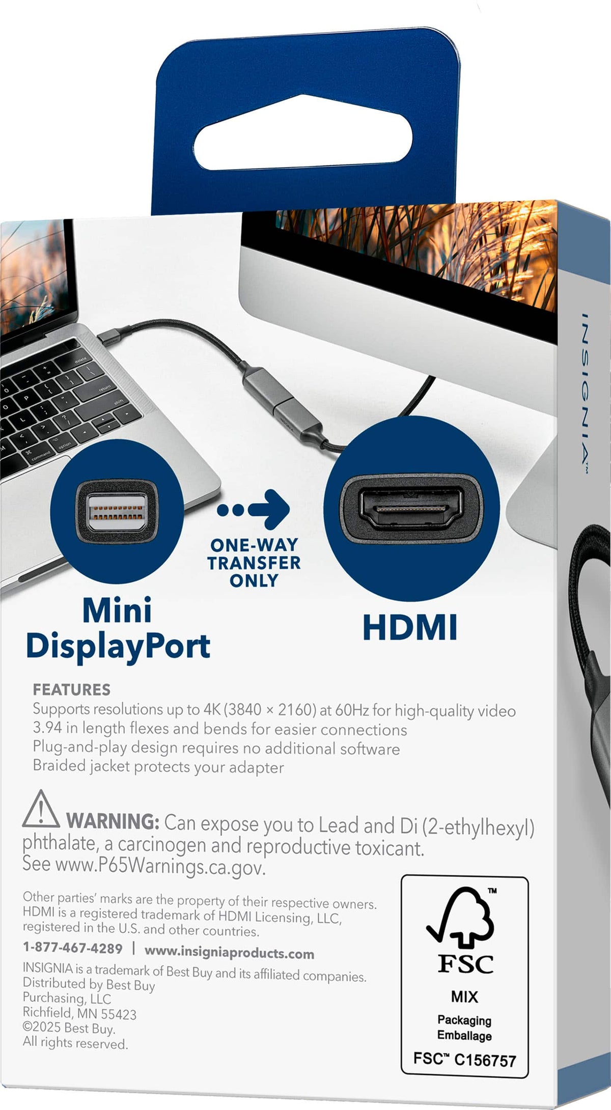 Insignia™ - Mini DisplayPort to HDMI Adapter - Black