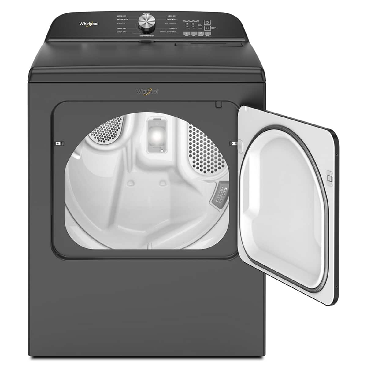 7.0 Cu. Ft. Whirlpool Electric Dryer with Moisture Sensor - Volcano Black