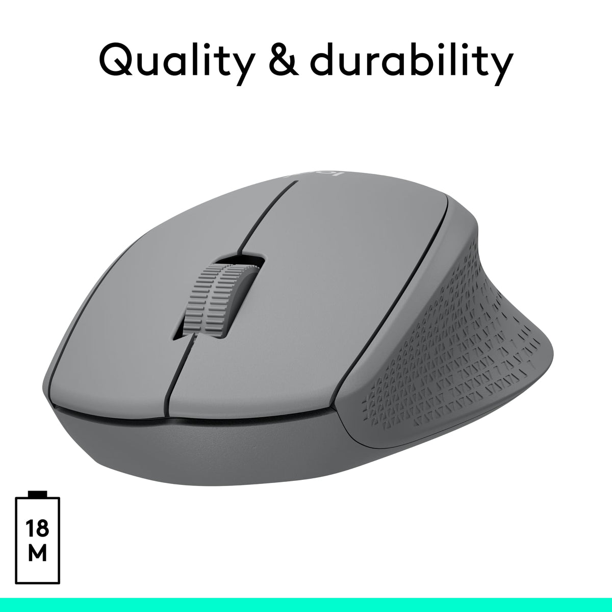 Logitech - M330 SILENT Wireless Optical Mouse with Quiet Clicks - Wireless - Gray