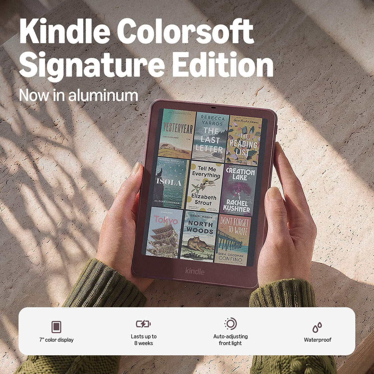 Amazon - Kindle Colorsoft Signature Edition 32GB (newest model), new aluminum design, 7" color display, front light - 2026 - Fig