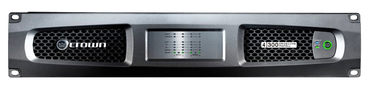 Crown - DCI4x300-U-USFX Four-channel, Analog Power Amplifier, 300W @ 4Ω, 70V/100V - Black