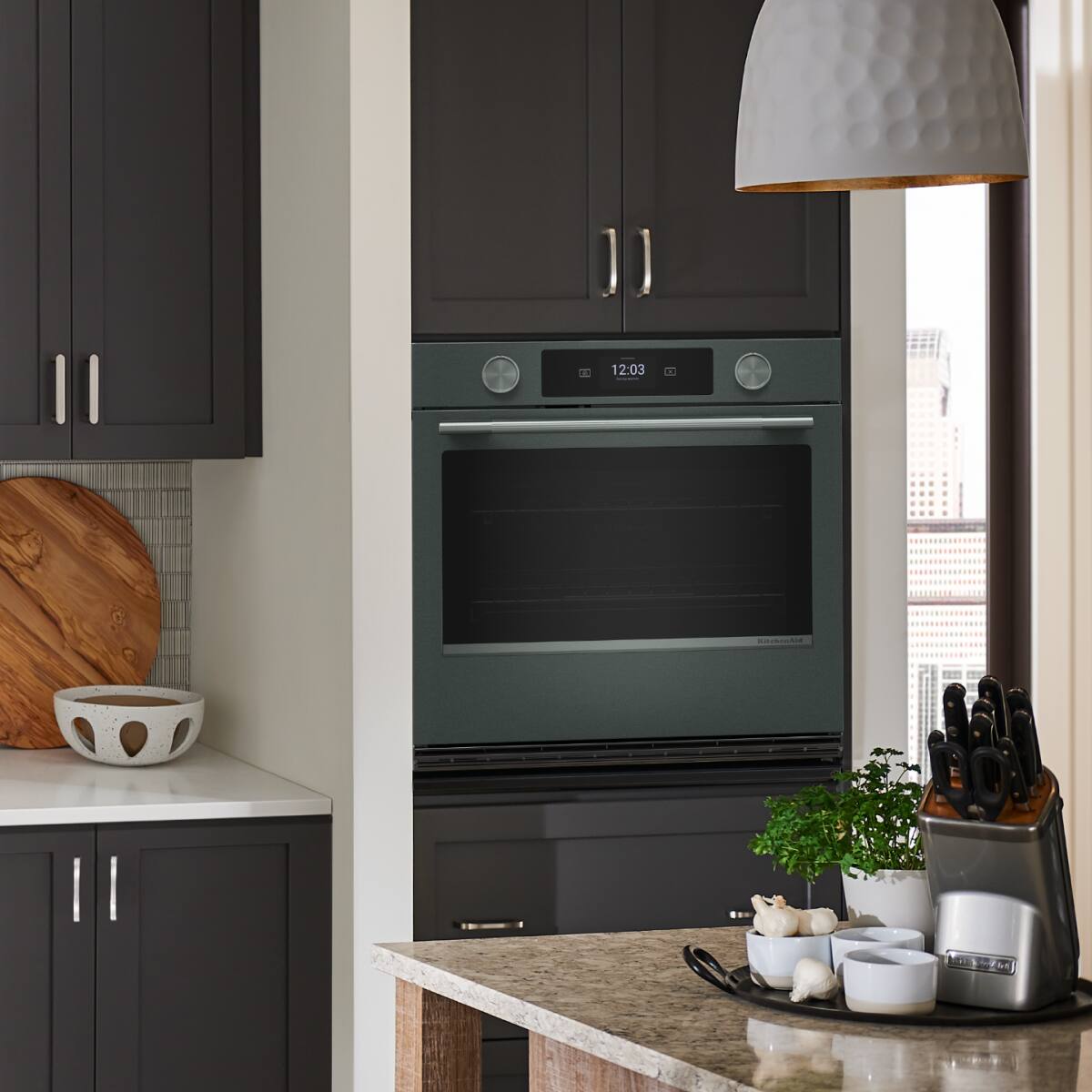 KitchenAid - 30" Smart Built-In Electric Single Wall Oven with Assisted Cooking Modes - Juniper