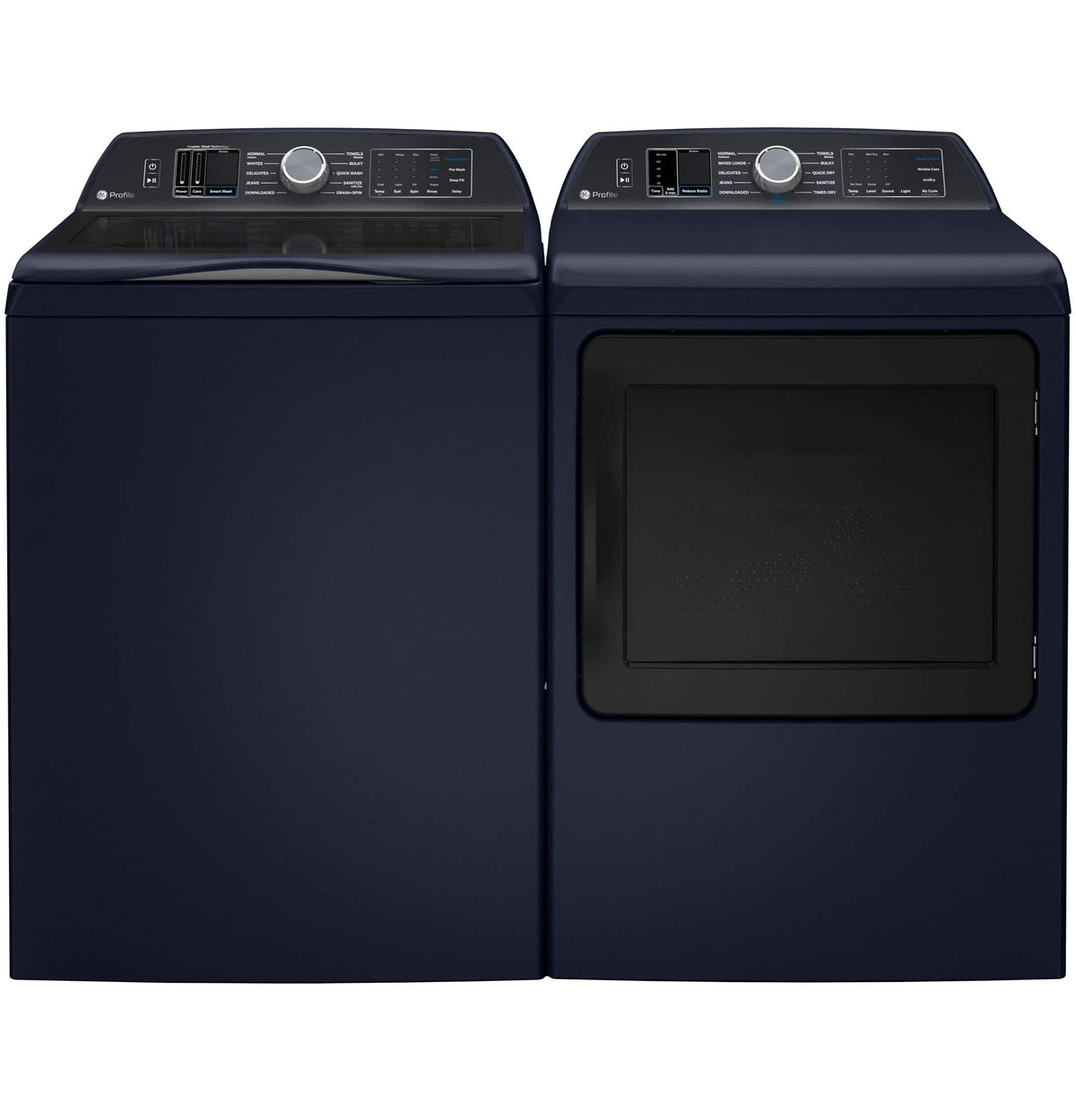 GE Profile - 7.3 Cu. Ft. Smart Electric Dryer with Steam and Tangle Control - Sapphire Blue