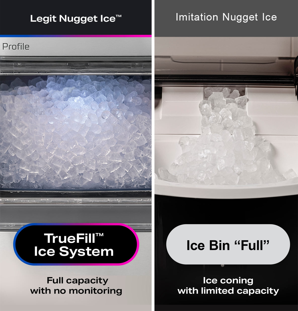GE Profile - Opal Nugget Ice Maker with Rapid Ice Production - Black Stainless Steel