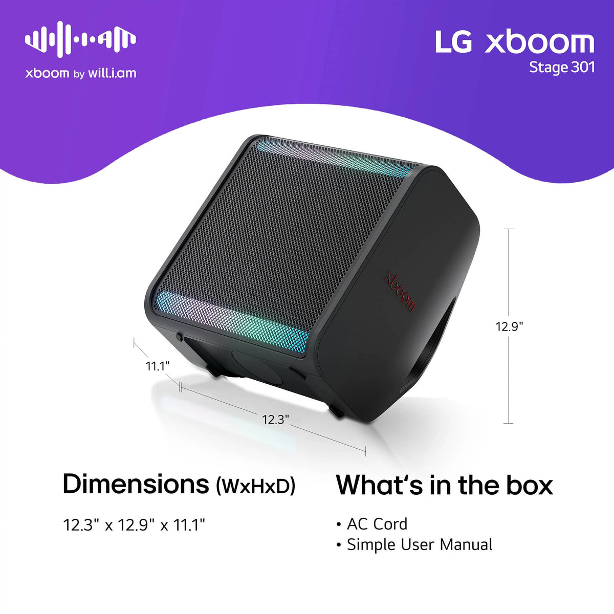 LG - xboom Stage 301 Bluetooth Speaker - Black