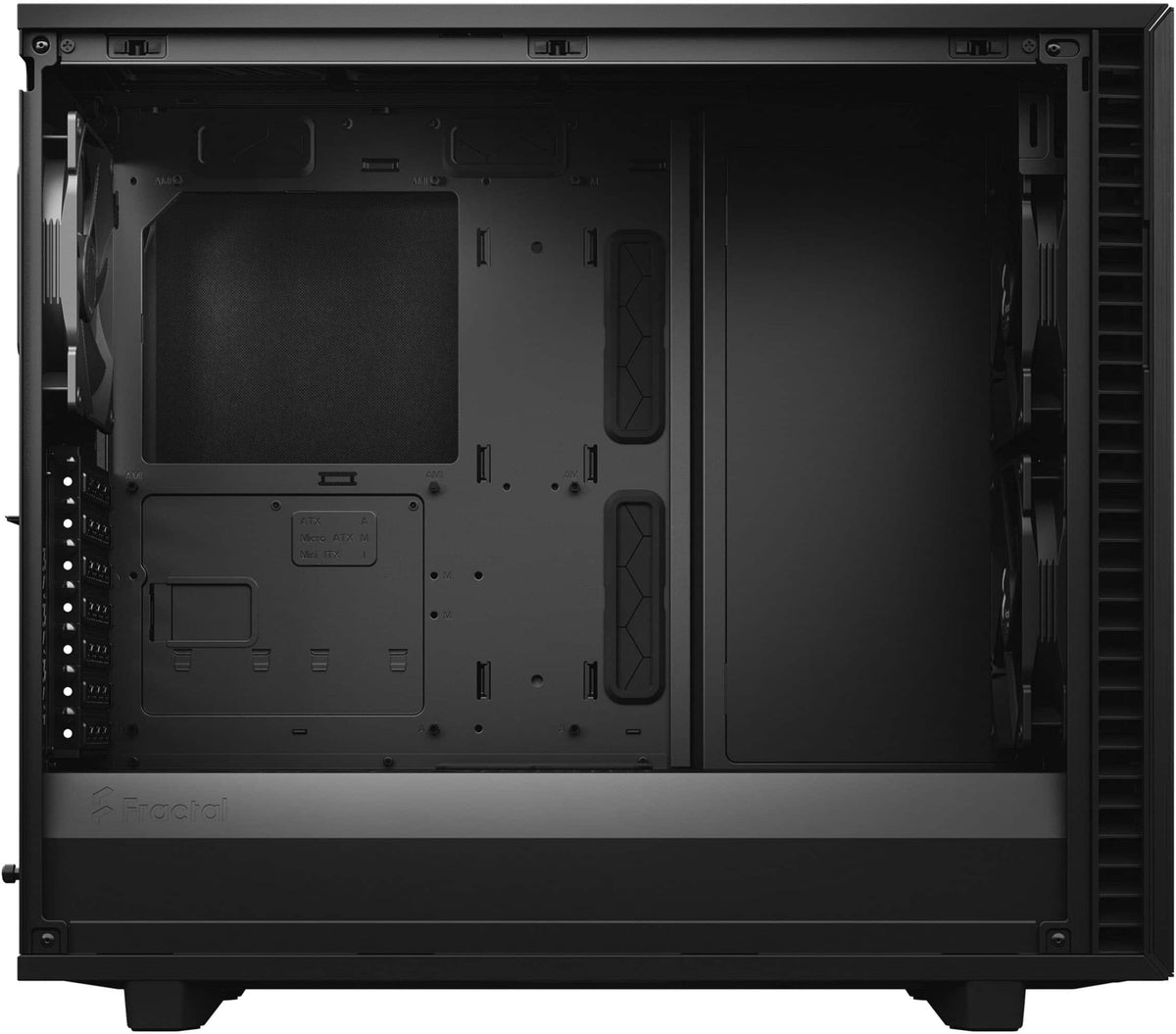 Fractal Design - Define 7 Black Brushed Aluminum/Steel E-ATX Silent Modular Mid Tower PC Case - Black