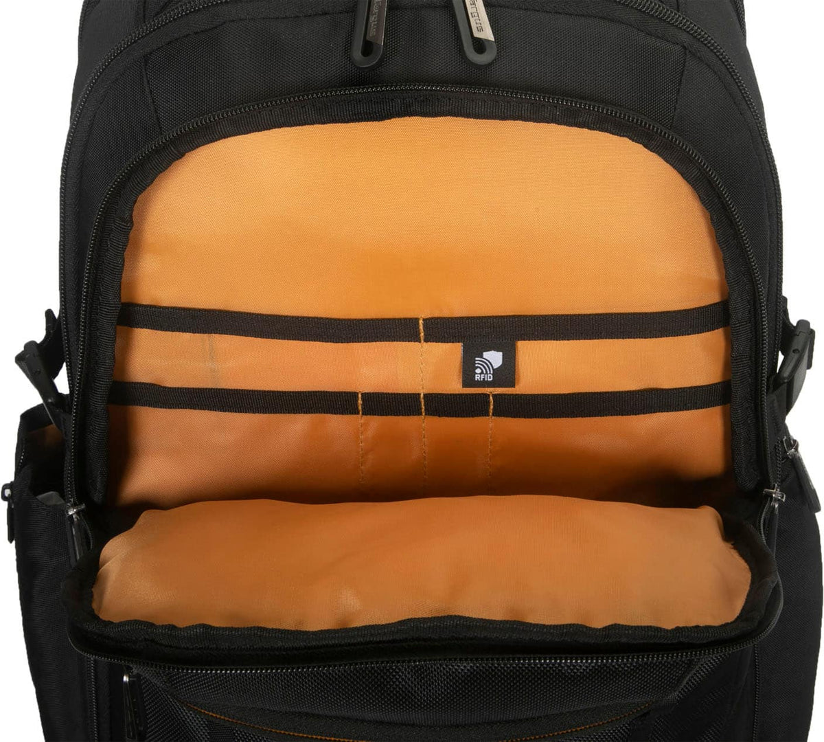 Targus - 17” Voyager EXP Travel Backpack - Black/Orange
