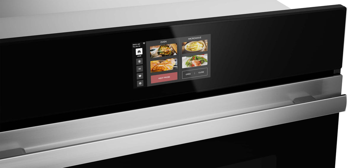 Sharp - 30 In Smart Convection Wall Oven and Microwave Drawer Combination for Single Cutout with Alexa Compatibility (SWB3085HS) - Stainless Steel