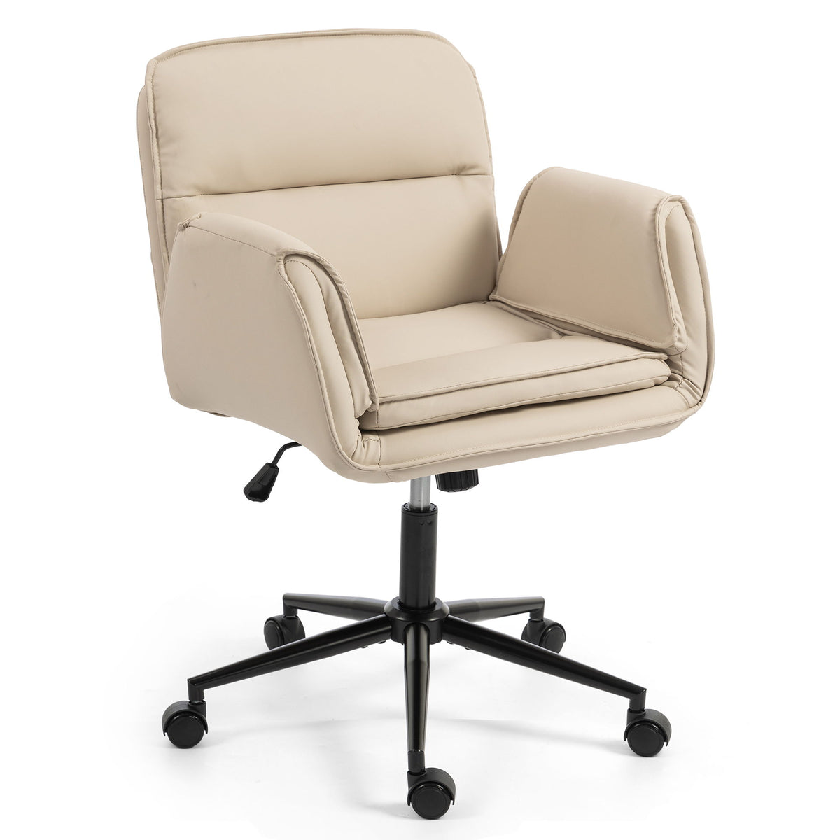 Silla de escritorio giratoria Criss Cross con reposabrazos ajustables y ruedas para oficina en casa
