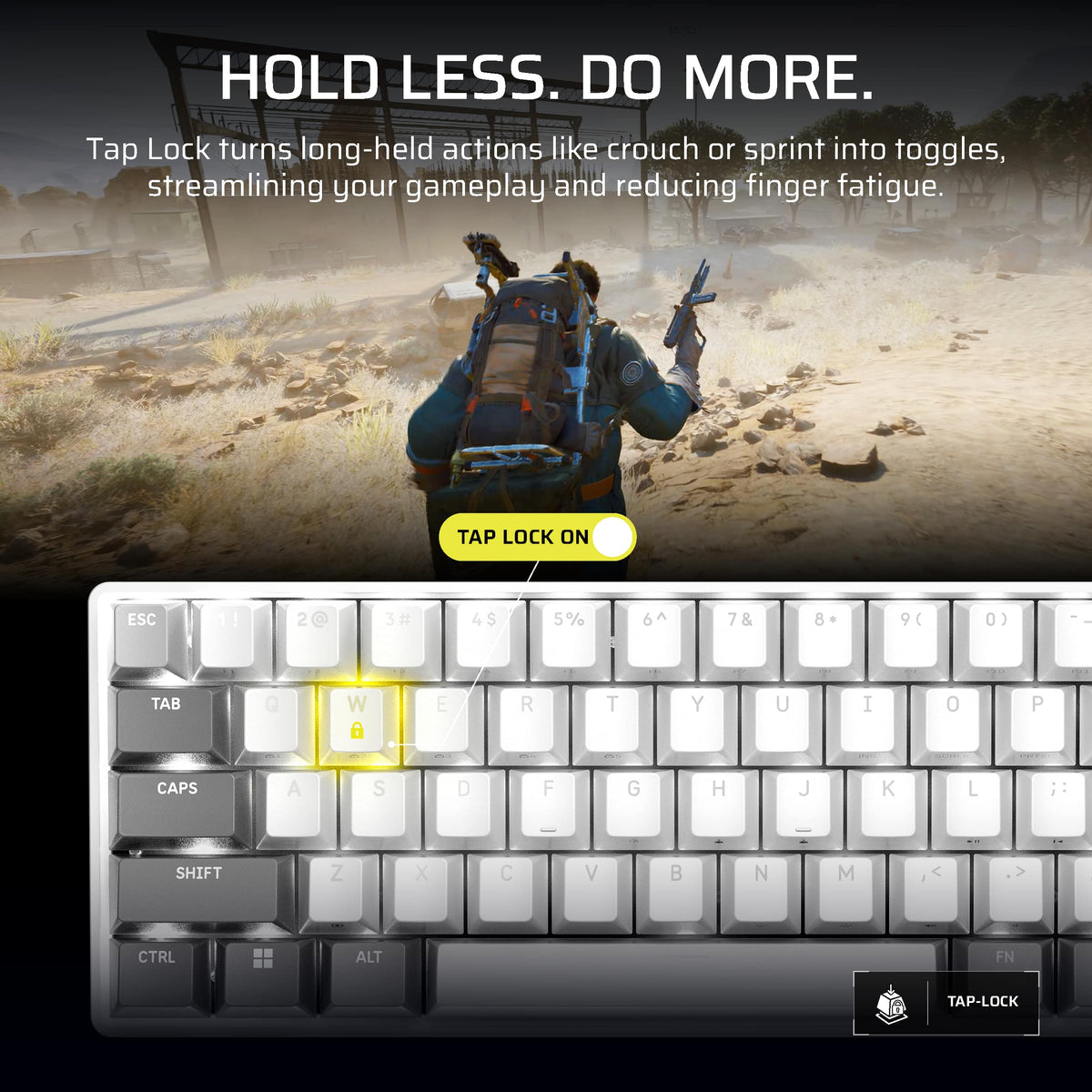 CORSAIR - CLIPPER PRO MINI 60 Hall Effect Gaming Keyboard - White