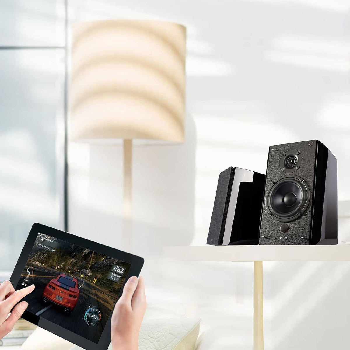 Edifier - R2000DB Powered Bluetooth Bookshelf Speakers, Computer Speakers - 120W RMS Optical Input - Near-Field Studio Monitors - Black