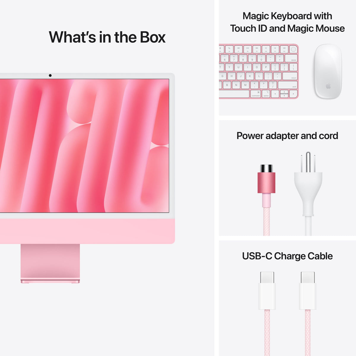 Apple - iMac 24-inch All-in-One - M4 chip - Built for Apple Intelligence - 10 Core CPU - 10 Core GPU - 16GB Memory - 512GB SSD - Pink
