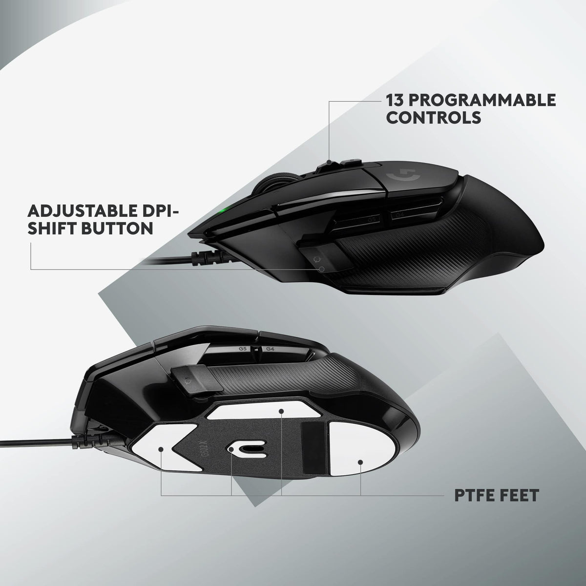 Logitech - G502 X Wired USB Optical Gaming Mouse with HERO 25K Sensor - Wired - Black