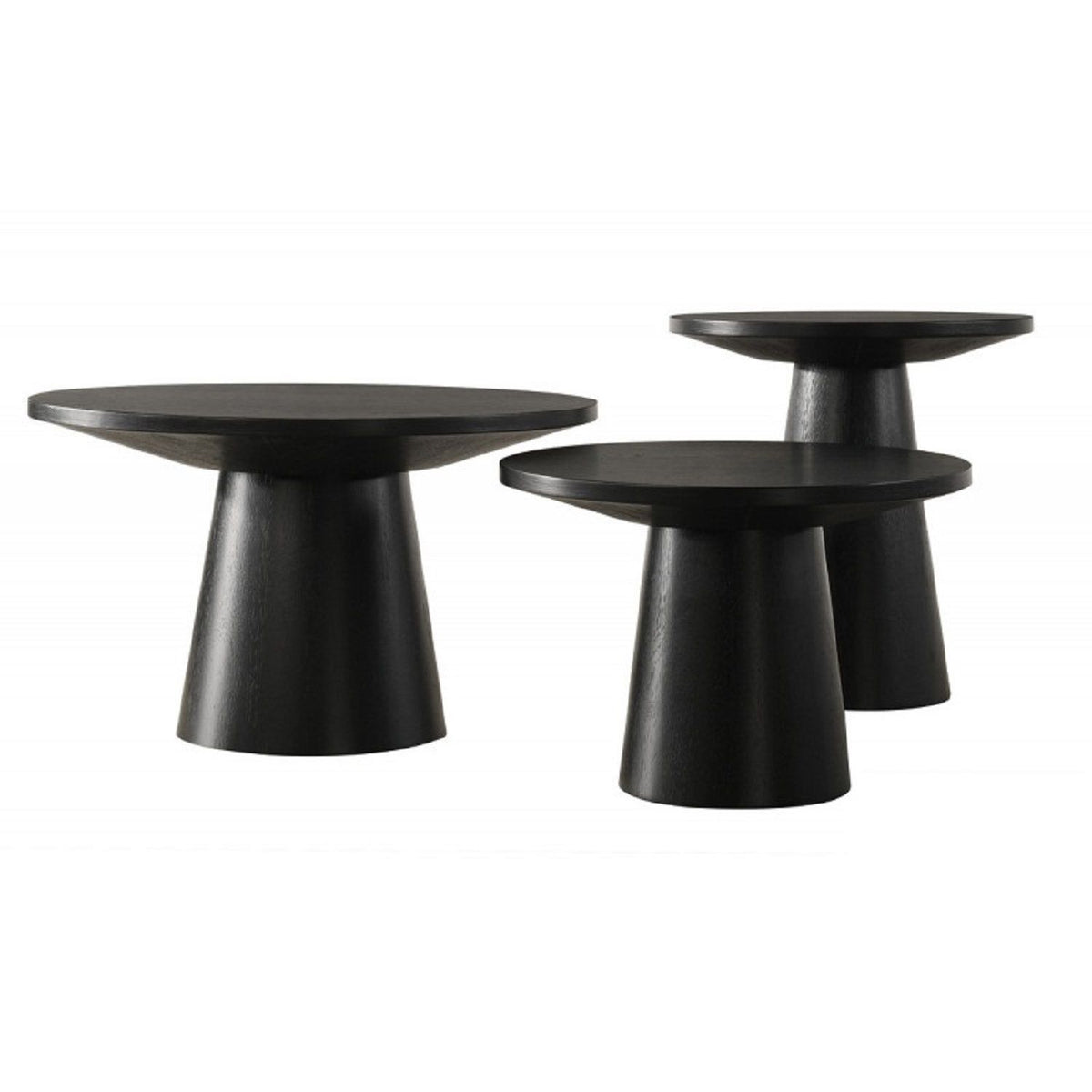 Mesa de consola redonda con base de pedestal