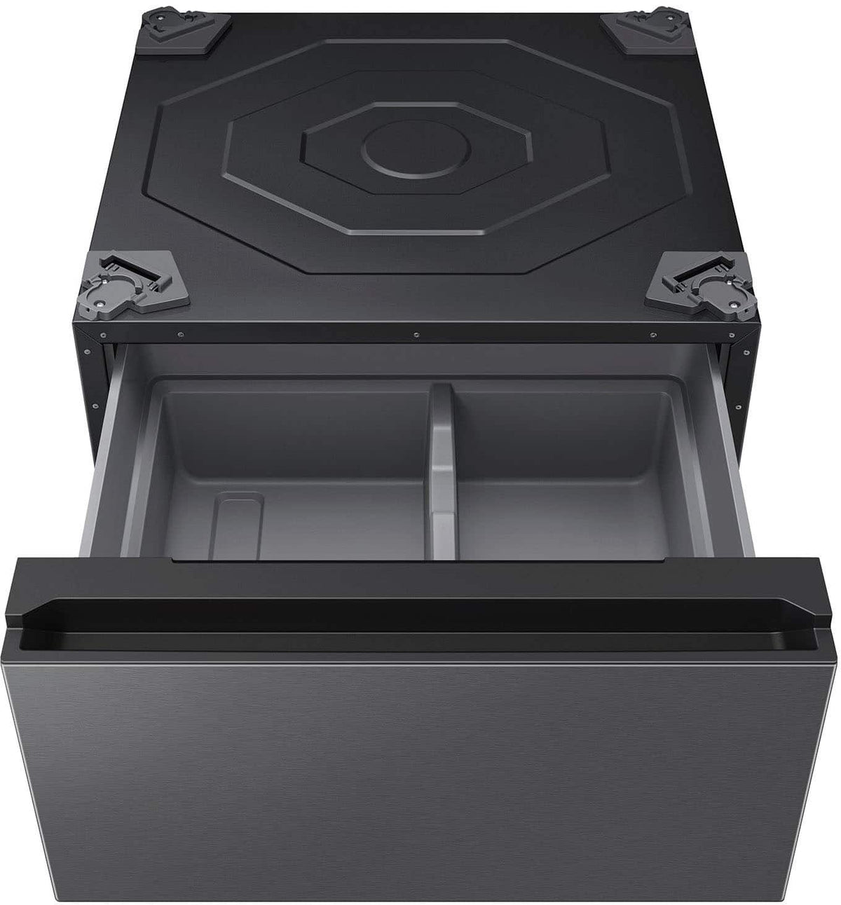 Samsung - Bespoke 27" Wide Laundry Pedestal with Storage Drawer - Dark Steel