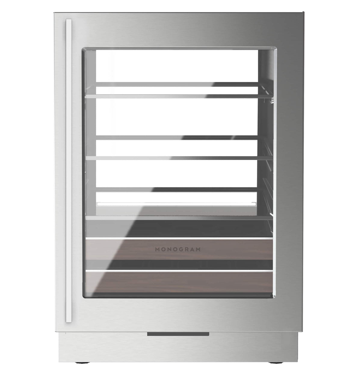 Monogram - 13-Bottle or 126 Can Built-In Beverage Cooler with Illuminated Interior - Custom Panel Ready