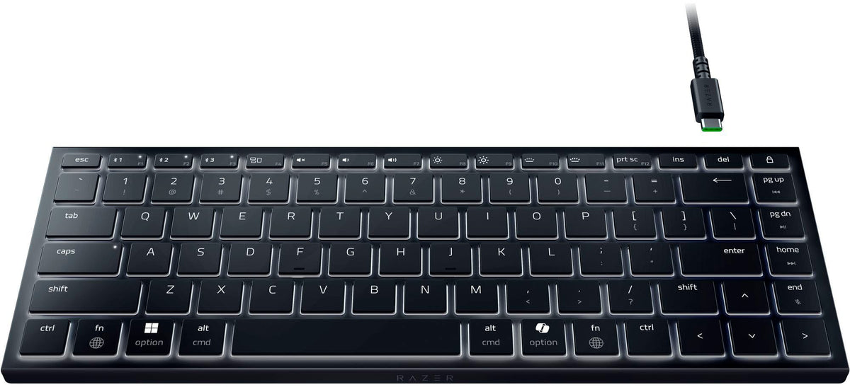 Razer - Joro Portable 75% Wireless Scissor Low-Profile Gaming Keyboard for PC and Mac with Chroma RGB Backlighting - Black