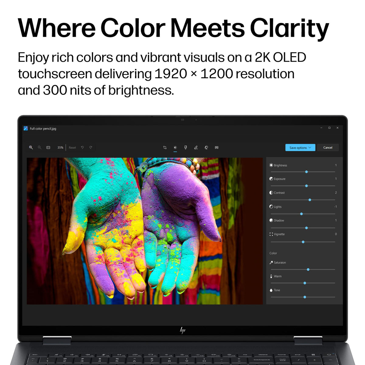 HP - OmniBook X Flip 2-in-1 - 16" 2K OLED Touchscreen Laptop - Intel Core Ultra 5 (2026) - 16GB Memory - 512GB SSD - Copilot+ - Eclipse Gray