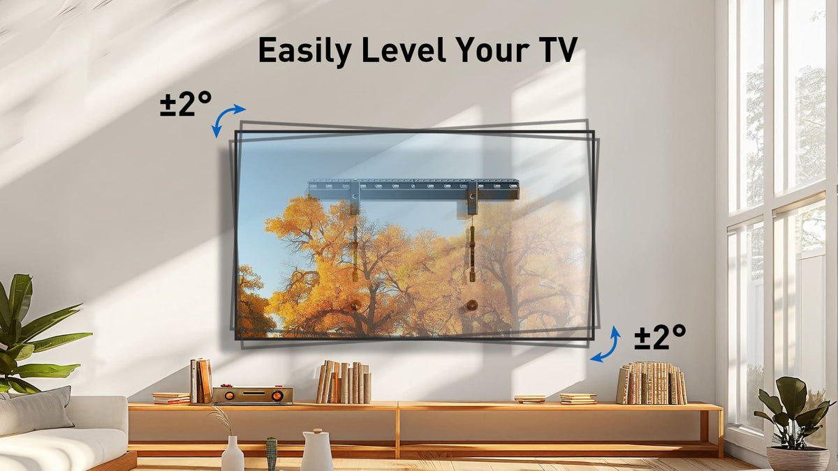 ErgoAV - 42"-90″ Fixed TV Mount - Black
