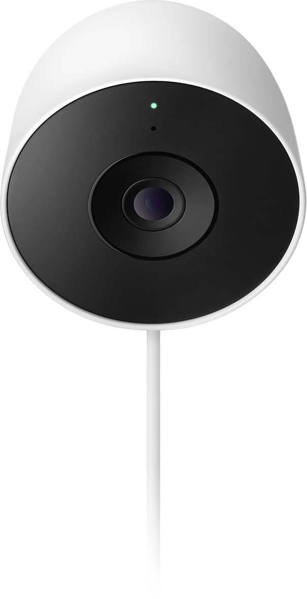 Google - Nest Cam Outdoor (wired, 2nd gen) - 2K Video and Gemini - 2-Pack - Snow