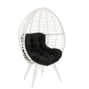 Galzed - Tumbona para patio - Negro / Blanco