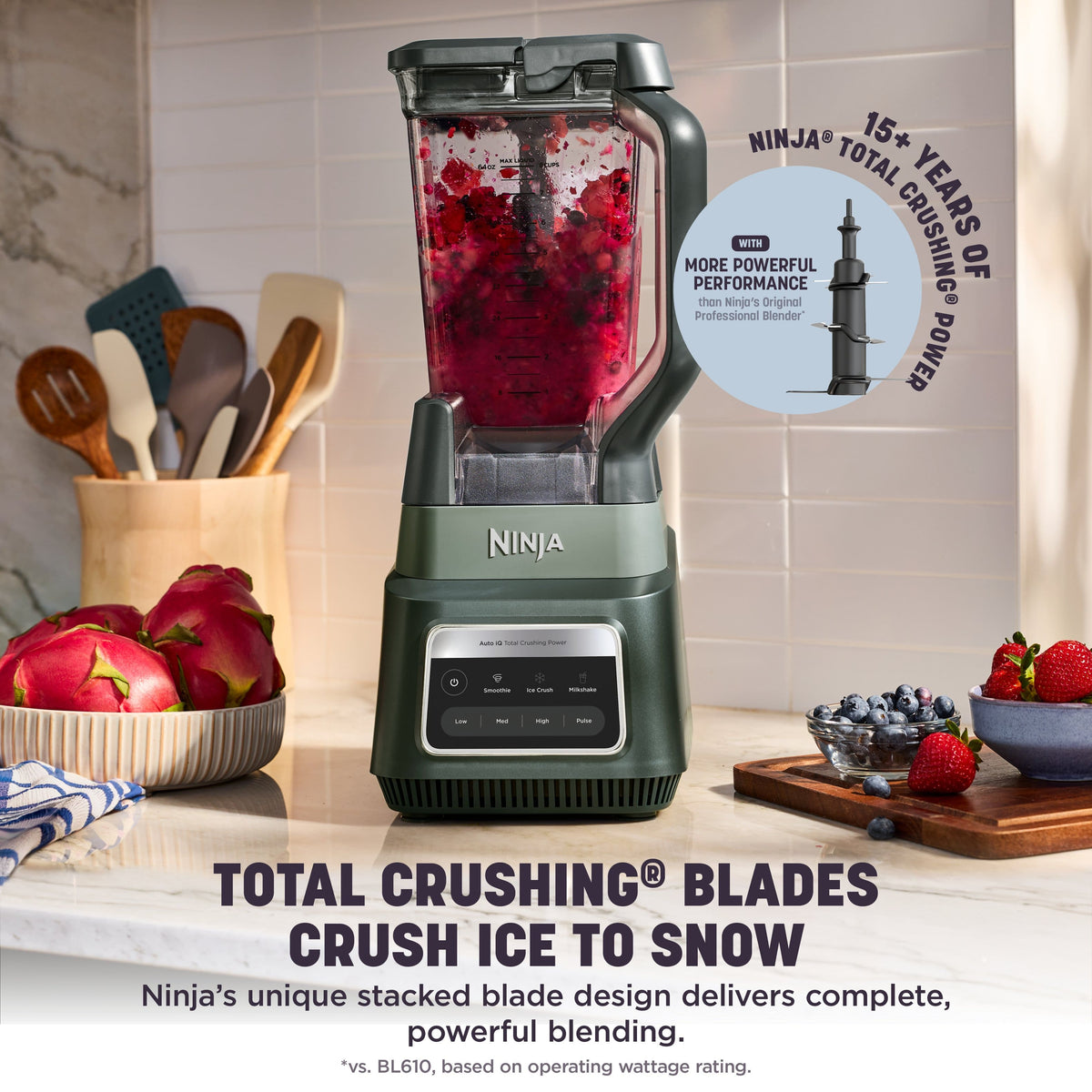 Ninja - TotalCrush Professional Blender with Auto-iQ - Velvet Tide