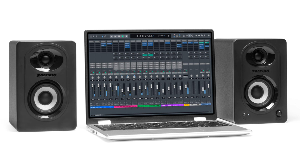 Samson - Medio One M30BT Studio Monitors - Black