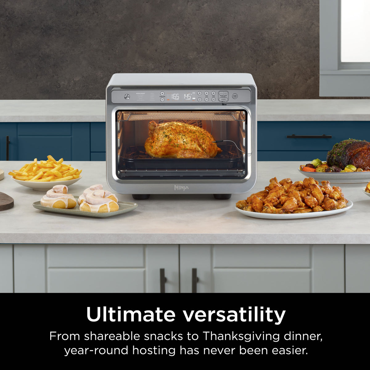 Ninja - Prestige Smart XL Air Fryer & Countertop Oven + Pro Cook - Stainless Steel