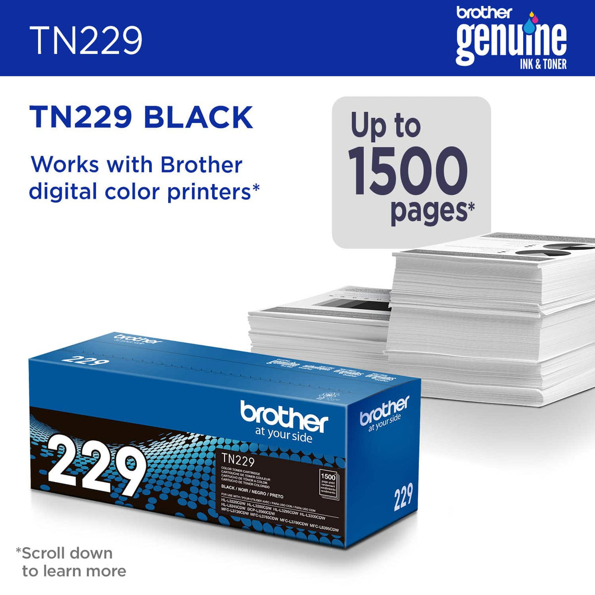 Brother - TN229BK Standard-Yield Toner Cartridge - Black