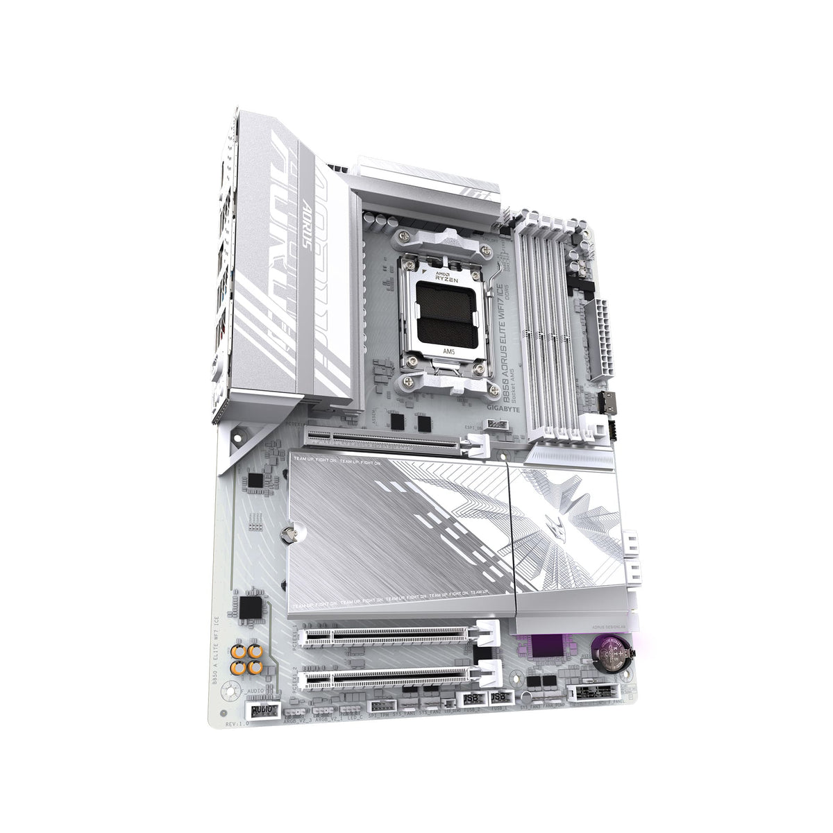 GIGABYTE - B850 AORUS ELITE WIFI7 (Socket AM5) AMD B850 ATX DDR5 Wi-Fi 7 Motherboard - White