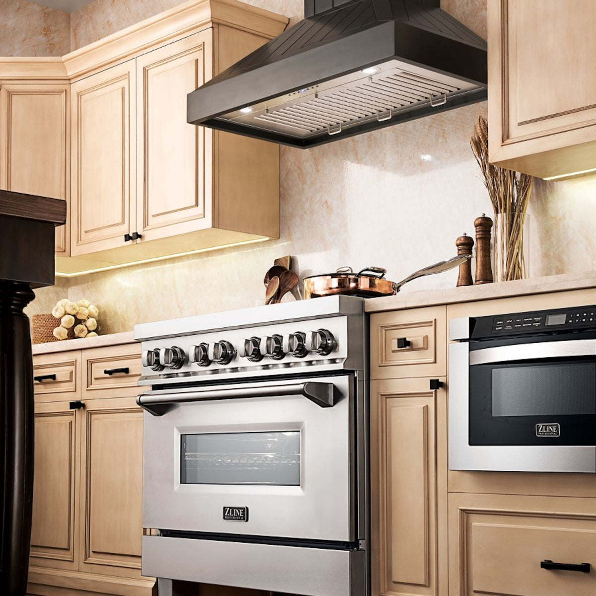 ZLINE - 36 inches - Externally Vented - Wall Range Hood - Black