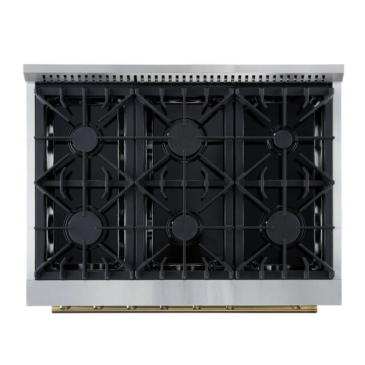 Forno Appliances - 36 in. Wide 6 Burner Marco 5.36 Cu. Ft. Freestanding Gas Convection Range with Hidden Bake Element - Black