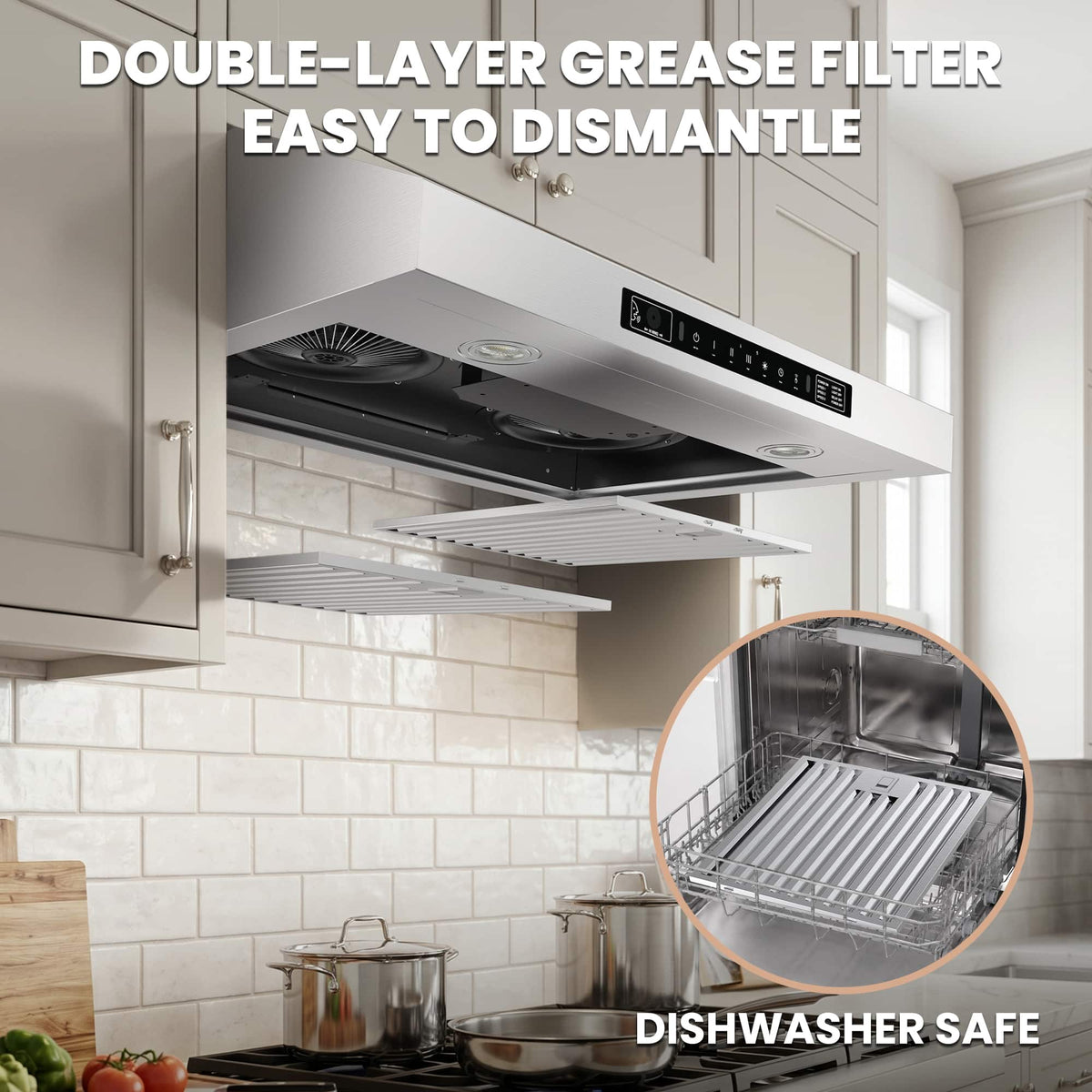 Windster Hoods - 30 inches - Externally Vented - Under cabinet Range Hood - Stainless Steel
